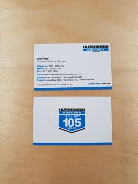 White Reverse Business Card