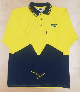 High Vis Cotton Jersey Polo Long Sleeve