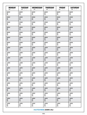 Subcontractor Schedule