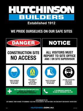 Gate Sign / Mandatory Site Safety Requirements / Project Specific (PPE) / Licence Board