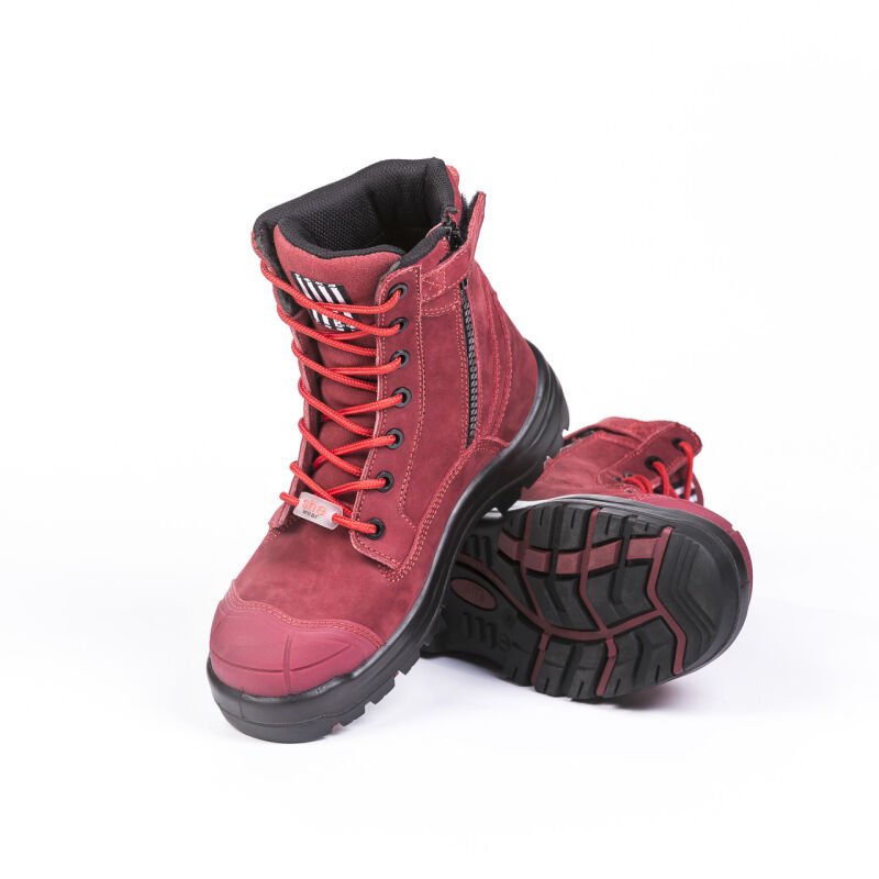 She Achieves Zip Lace Up Safety Boots