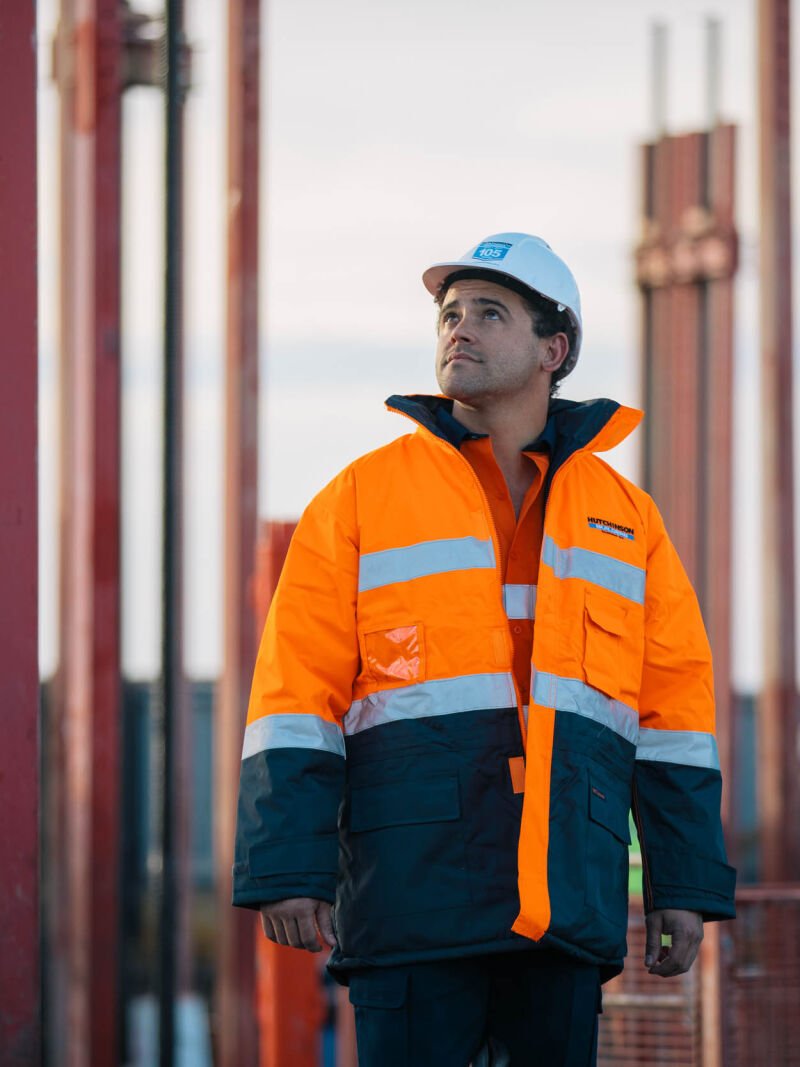 High Vis Safety Jacket Taped