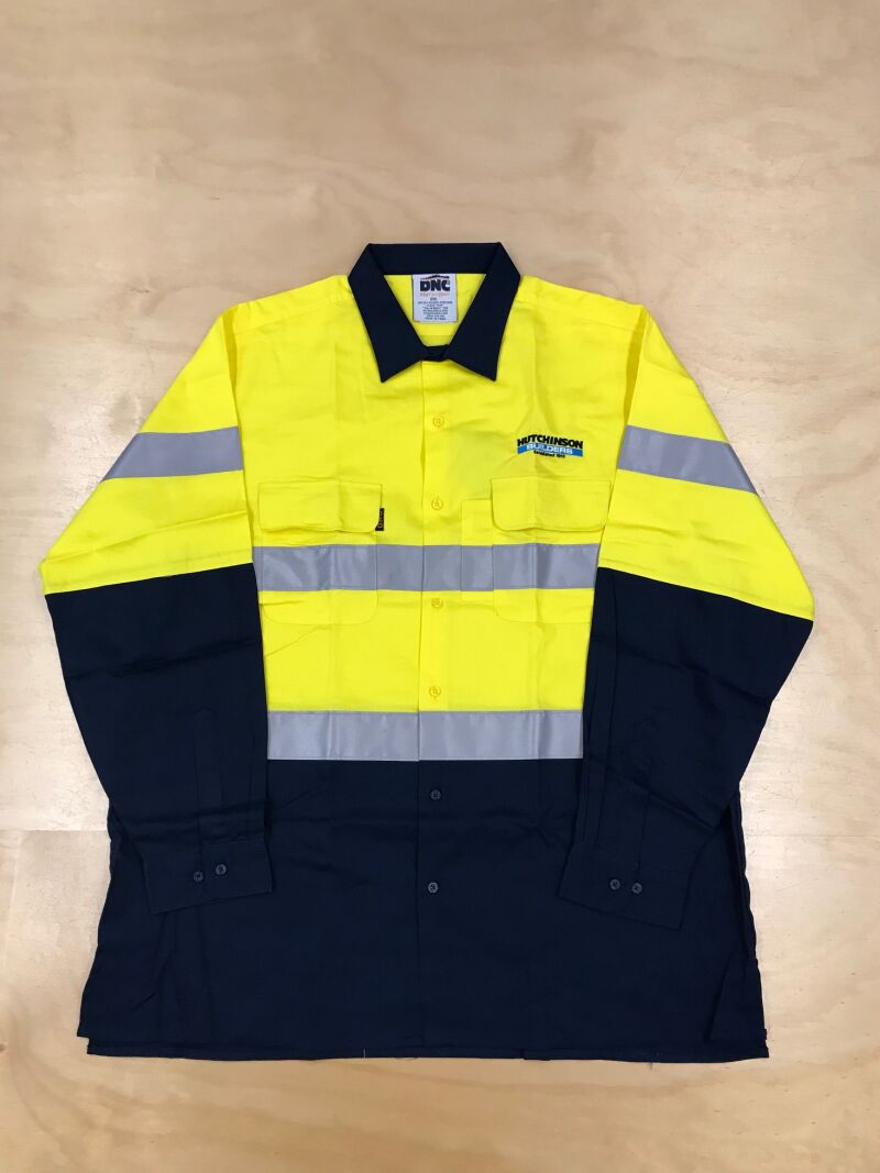 High Vis Cotton Drill Long Sleeve Taped