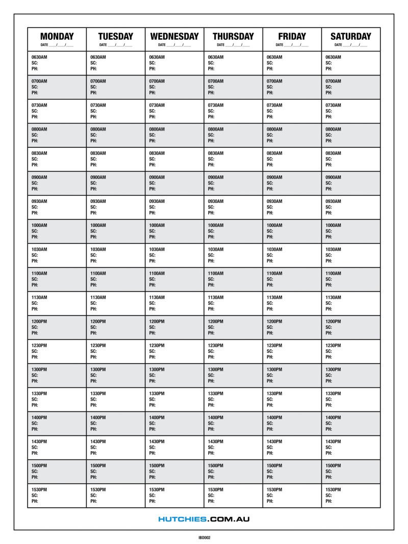 Subcontractor Schedule