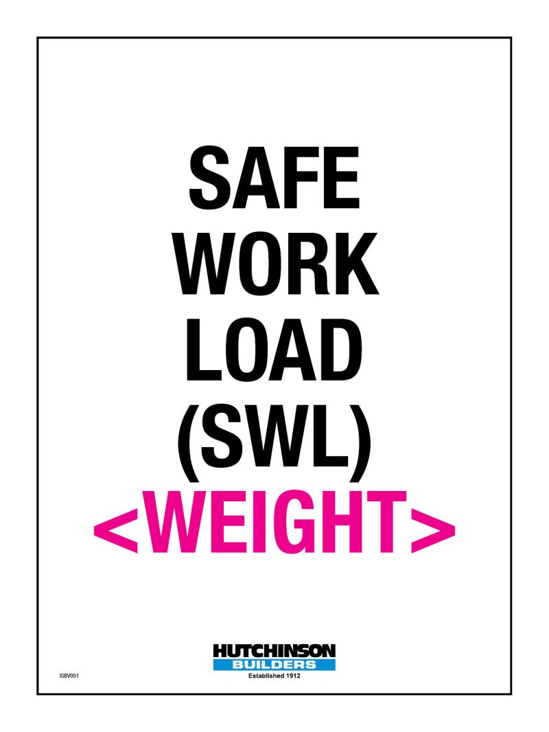 Safe Work Load (SWL)